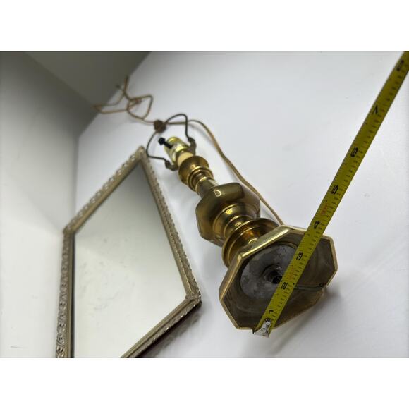 Vintage Berman Solid Brass Footed Table Lamp 19" - Picture 2 of 7